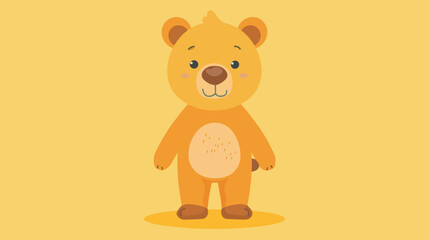 Cute bear with short pants. Cartoon vector illustration