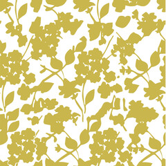 Naklejka premium Seamless floral background. Repeat many times. Vector illustration.