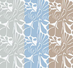 Hand drawn summer floral backround. Botanical seamless pattern . Sketch drawing. Design for fashion , fabric, textile, wallpaper, cover, web , wrapping and all prints