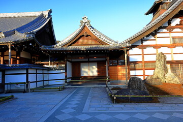 Fototapeta premium Tenryu-ji, a venerable Zen temple at Arashiyama, Susukinobabacho, Sagatenryuji, Ukyo Ward, Kyoto, Japan