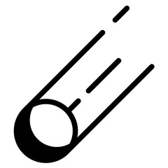 Falling meteorite icon design. comet space icon.