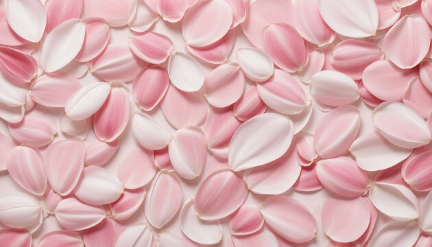 elegant collection of soft pink flower petals isolated on a transparent 3d background
