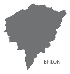 Brilon German city map grey illustration silhouette shape