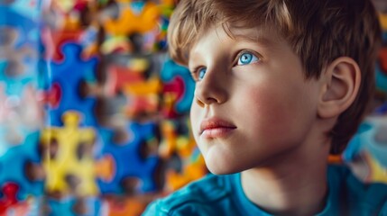 Child's Curiosity and Puzzle Pieces. Generative ai