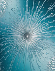 blue water splash abstract vertical illustration