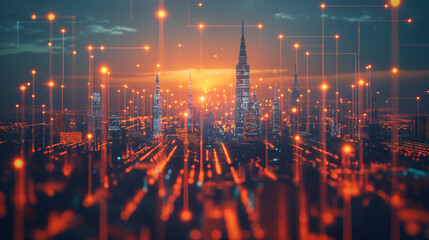 Fototapeta premium Futuristic Network of Medieval Machines: Arcane Background Design