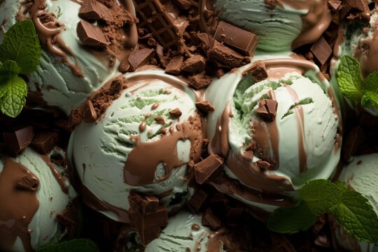 チョコミントアイスクリーム