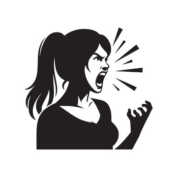 recommend clip art: Burning Reaction: Vector Angry Person Silhouette - Expressing Intense Emotion in Striking Form. Angry Person Illustration, Angry man vector.