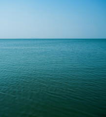 Landscape beautiful summer vertical horizon look view tropical shore open sea beach cloud clean and blue sky background calm nature ocean wave water nobody travel at  thailand chonburi sun day time