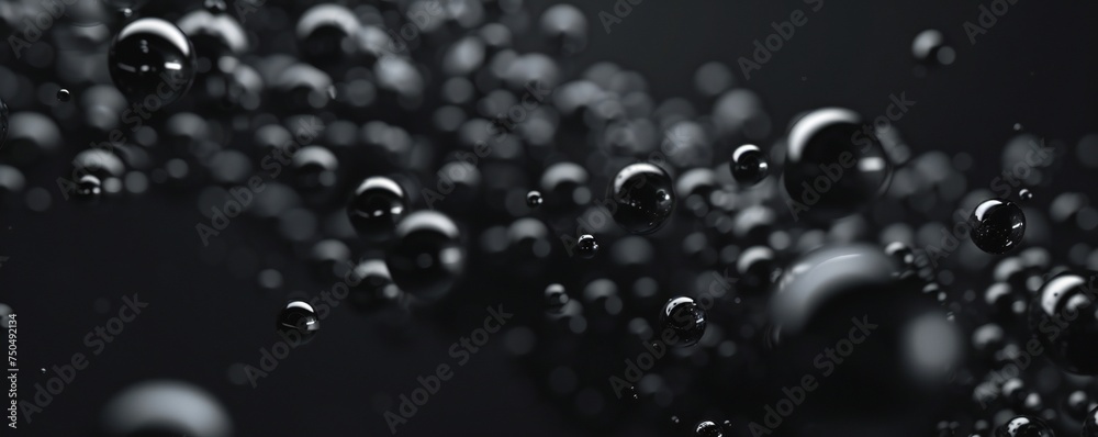 Wall mural black abstract art background generative ai