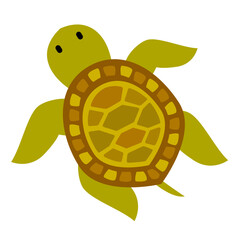 Flat design sea turtle