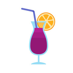 Flat style purple juice