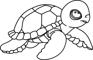Sea Turtle Cute Doodle