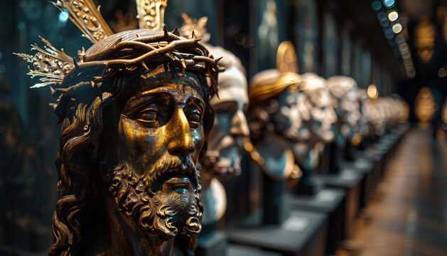 Recreation of bust figure sacro of head of Christ