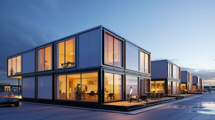 Fototapeta premium modular construction methods in real-world construction projects