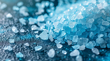 light blue sea salf on the dark blue background