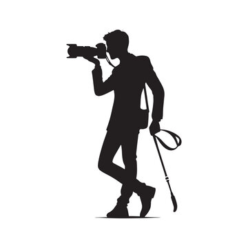 recommend clip art: Lens Artist: Vector Camera Man Silhouette - Expertly Framing Moments with Precision and Creativity. Photographer vector, Photographer Illustration.