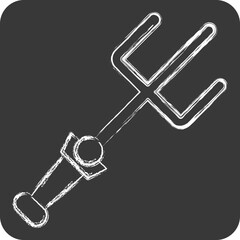 Icon Trident. related to Weapons symbol. chalk Style. simple design editable. simple illustration