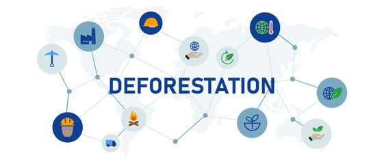 deforestation cutting tree nature ecology environment destroy forest destruction