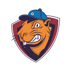 Beaver mascot logo