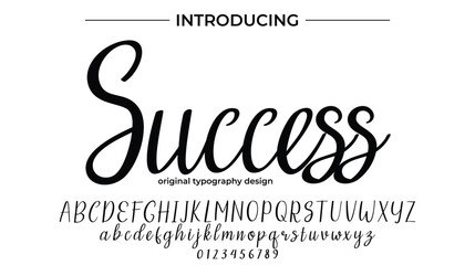 Success Font Stylish brush painted an uppercase vector letters, alphabet, typeface