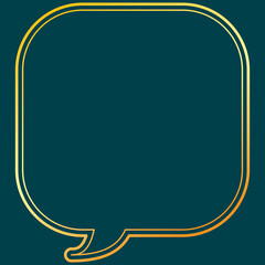 Vector illustration of Speech bubbles 4 [double line (gold)]