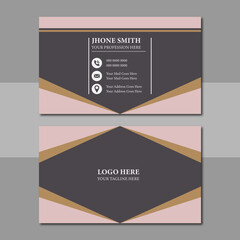 Corporate Business Card Layout, Double-sided creative and modern business card vector design template. Business card for business and personal use, Vector illustration design.