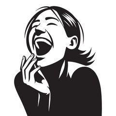 Glee Echoes: Vector Laughing Person Silhouette - Capturing Joyful Reactions in Expressive Form with Delightful Charm. laughing person vector, laughing person Illustration.