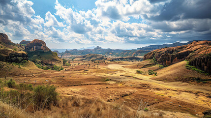 Landscape of Isalo National Park Isalo Madagascar Afri