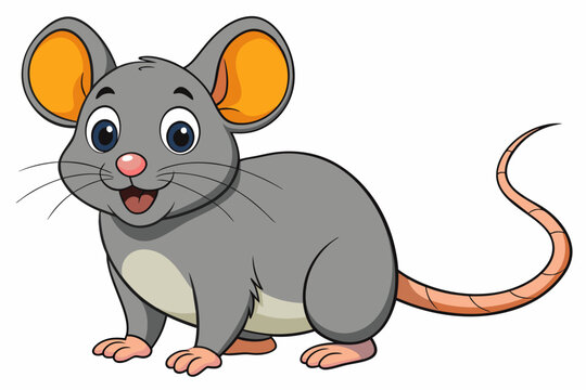 Rat cartoon vector illustration