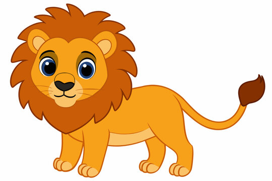 lion cartoon isolated on white
