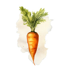Watercolor artwork Illustration carrot