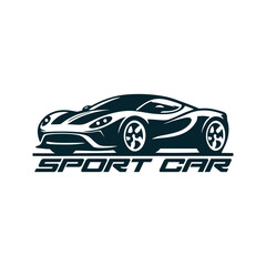 simple logo car vector white background