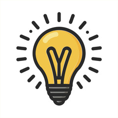 Light bulb icon vector. Idea icon symbol design.