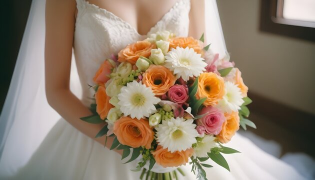 wedding bouquet Beautiful, Fresh, and colorful bridal bouquet