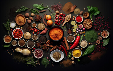 Obraz na płótnie Canvas Diverse Culinary Ingredients
