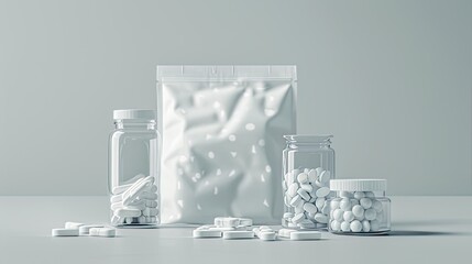 safety and regulation with a detailed photo of controlled substances securely packaged, highlighting their secure handling.