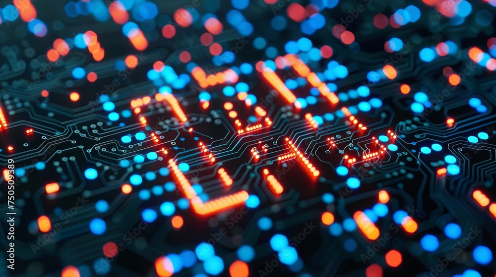 Aufkleber Deep learning and GUIs (Graphical User Interfaces).AI (Artificial Intelligence).