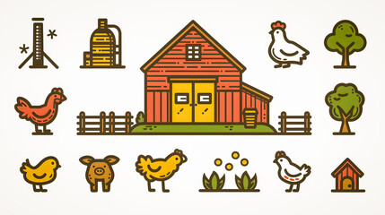 Obraz na płótnie Canvas collection,of Smart, Farm, Graphics, Element, icon set