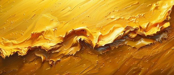Abstract art print. Golden texture. Oil on canvas. Brushstrokes of paint. Prints, wallpapers, posters, cards, murals, rugs, hangings, prints.