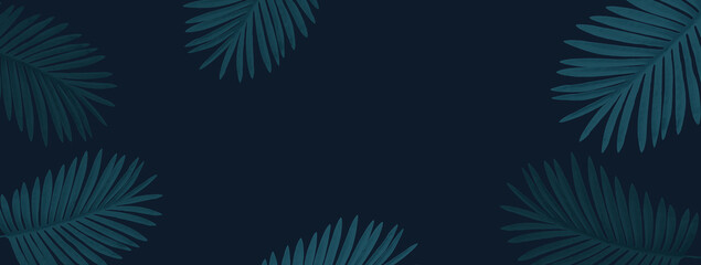 Fototapeta na wymiar Tropical palm leaves pattern