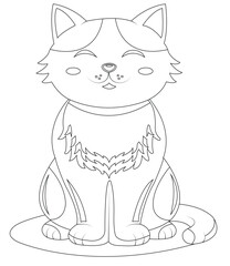 cat coloring page 