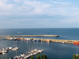 Harbour in the distance