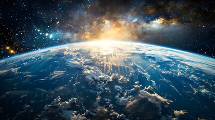 Earth in Space: Ideal Background with Copy Space. Concept Space Photography, Earth Backdrop, Space...