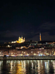 night view of the town country