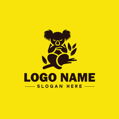 koala logo icon koala animal modern minimalist business logo editable vector