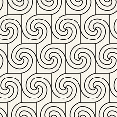 Vector seamless pattern. Repeating geometric elements. Stylish monochrome background design.
