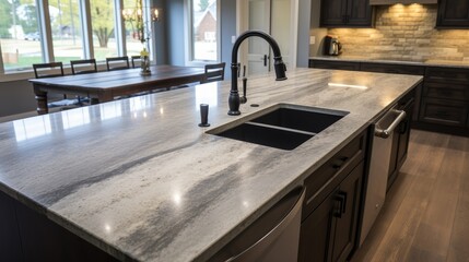 Kitchen table with sink