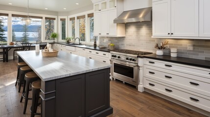 The kitchen sparkles with cleanliness and brightness