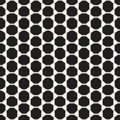 Vector seamless pattern. Repeating geometric elements. Stylish monochrome background design.
